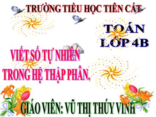 Viết số tự nhiên trong hệ thập phân