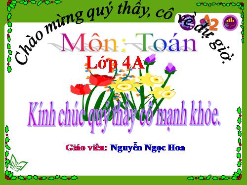 Các Bài giảng khác thuộc Chương trình Toán 4