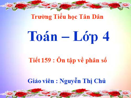 Ôn tập về phân số