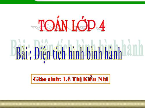 Diện tích hình bình hành