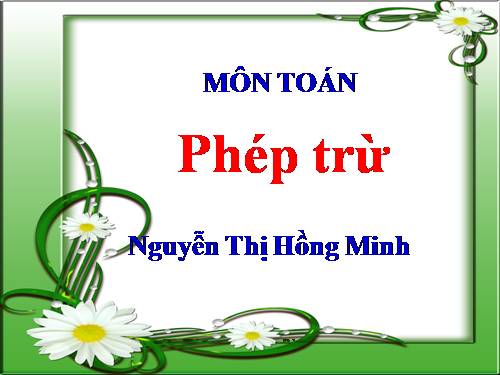 Phép trừ