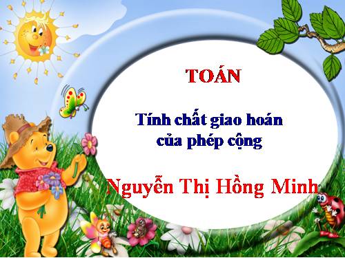 Tính chất giao hoán của phép cộng