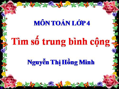 Tìm số trung bình cộng