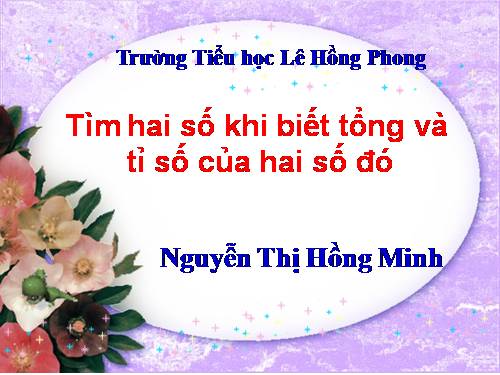 Tìm hai số khi biết hiệu và tỉ số của hai số đó