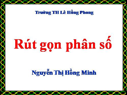 Rút gọn phân số