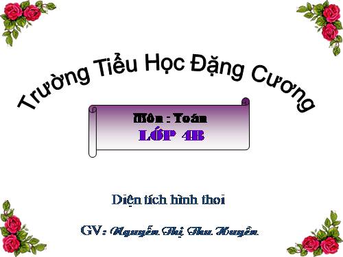 Diện tích hình thoi