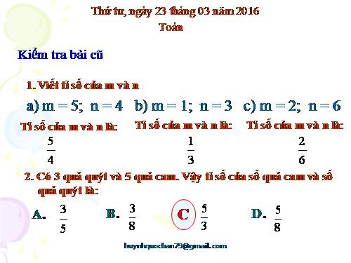 Tìm hai số khi biết tổng và tỉ số của hai số đó