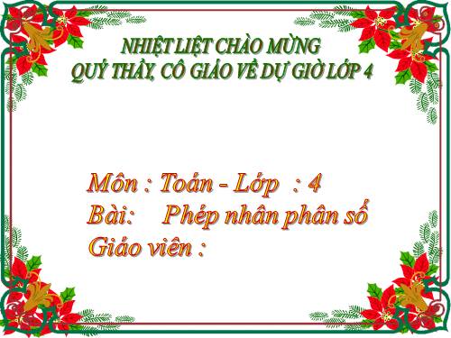 Phép nhân phân số