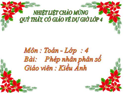 Phép nhân phân số