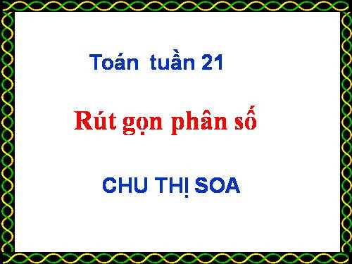 Rút gọn phân số