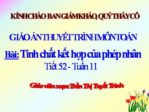 Tính chất kết hợp của phép nhân