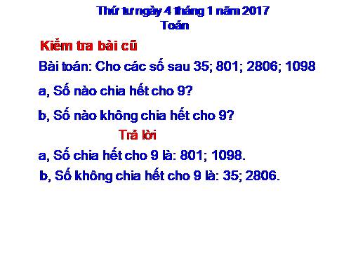 Dấu hiệu chia hết cho 3