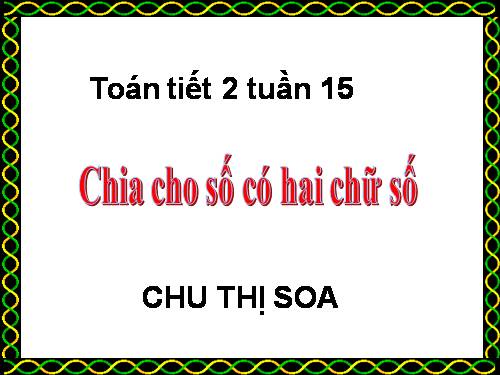 Chia cho số có hai chữ số