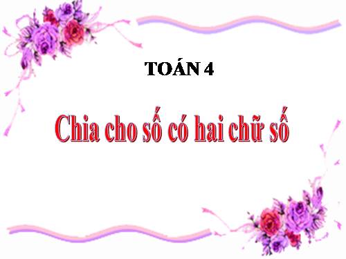 Chia cho số có hai chữ số