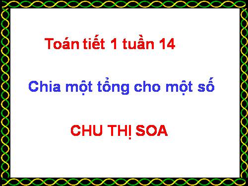 Chia một tổng cho một số