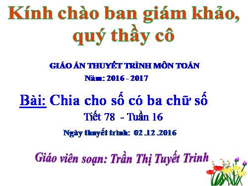 Chia cho số có ba chữ số