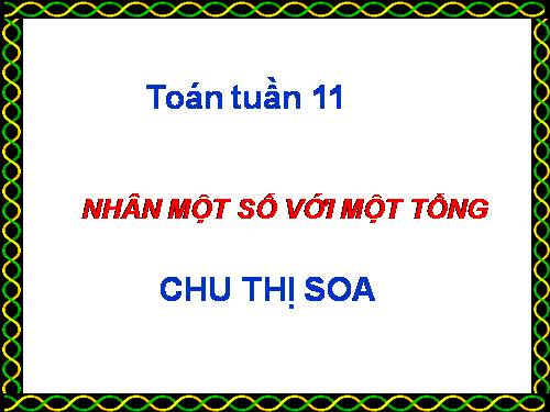 Nhân một số với một tổng