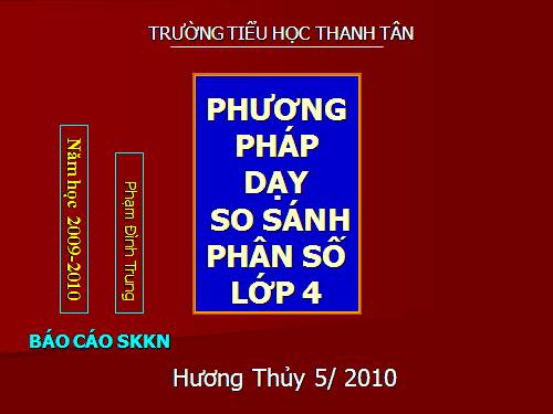 So sánh hai phân số khác mẫu số