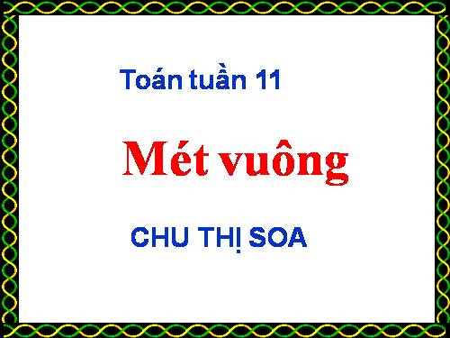 Mét vuông