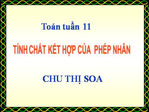 Tính chất kết hợp của phép nhân