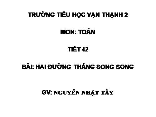 Hai đường thẳng song song