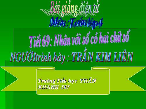 Nhân với số có hai chữ số