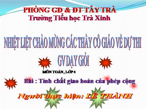 Tính chất giao hoán của phép cộng