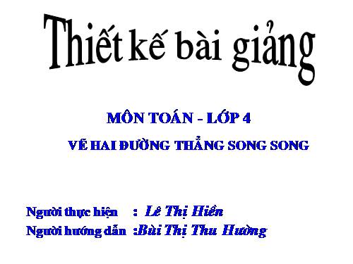 Vẽ hai đường thẳng song song