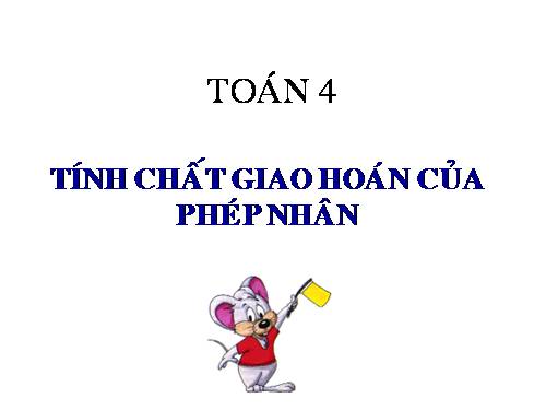 Tính chất giao hoán của phép nhân