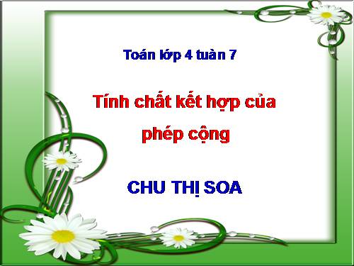 Tính chất kết hợp của phép cộng