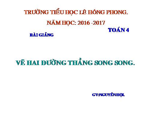Hai đường thẳng song song