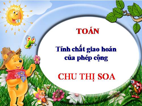 Tính chất giao hoán của phép cộng