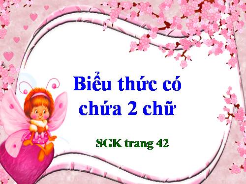 Biểu thức có chứa hai chữ