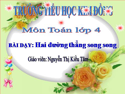 Hai đường thẳng song song