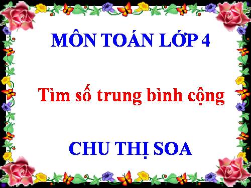 Tìm số trung bình cộng