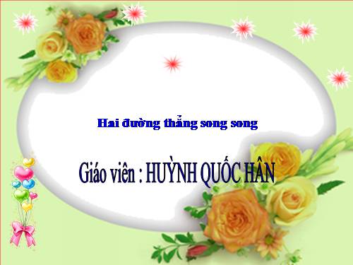 Hai đường thẳng song song