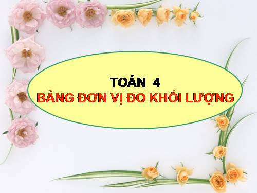 Bảng đơn vị đo khối lượng