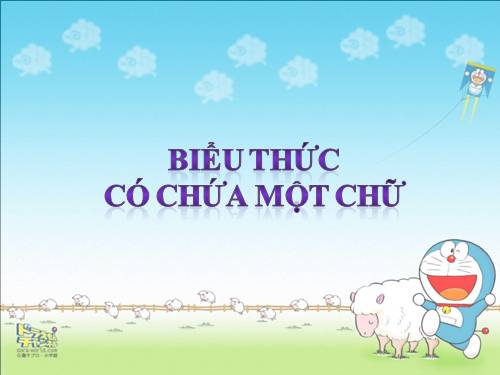Biểu thức có chứa một chữ