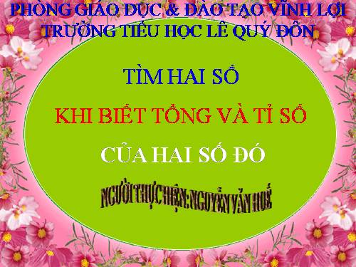 Tìm hai số khi biết tổng và hiệu của hai số đó