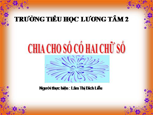 Chia cho số có hai chữ số