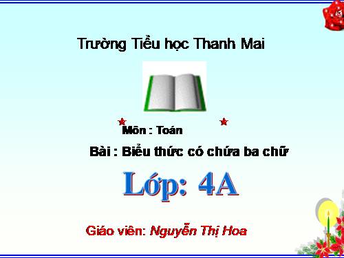 Biểu thức có chứa ba chữ