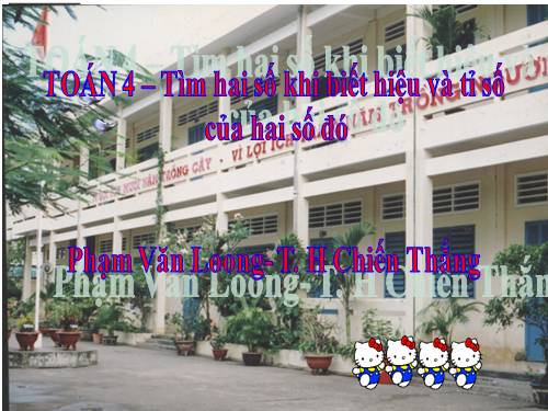 Tìm hai số khi biết hiệu và tỉ số của hai số đó
