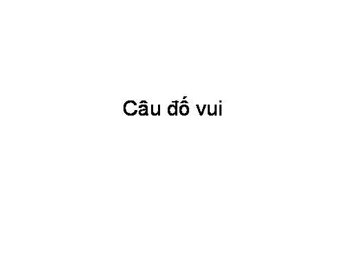 đố vui