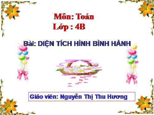 Diện tích hình bình hành