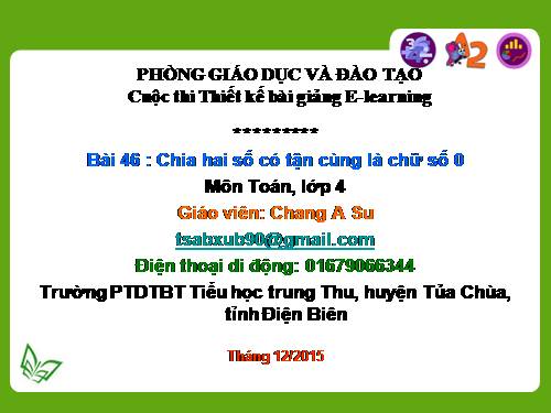 Chia hai số có tận cùng là các chữ số 0