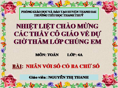 Nhân với số có ba chữ số