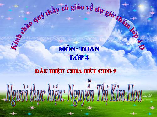 Dấu hiệu chia hết cho 9