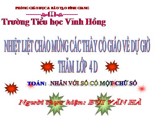 Nhân với số có một chữ số