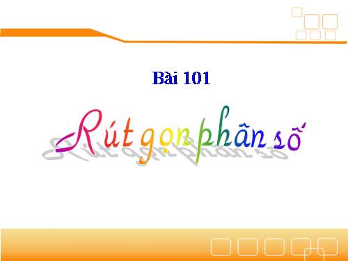 Rút gọn phân số