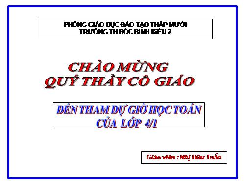 Chia một tổng cho một số